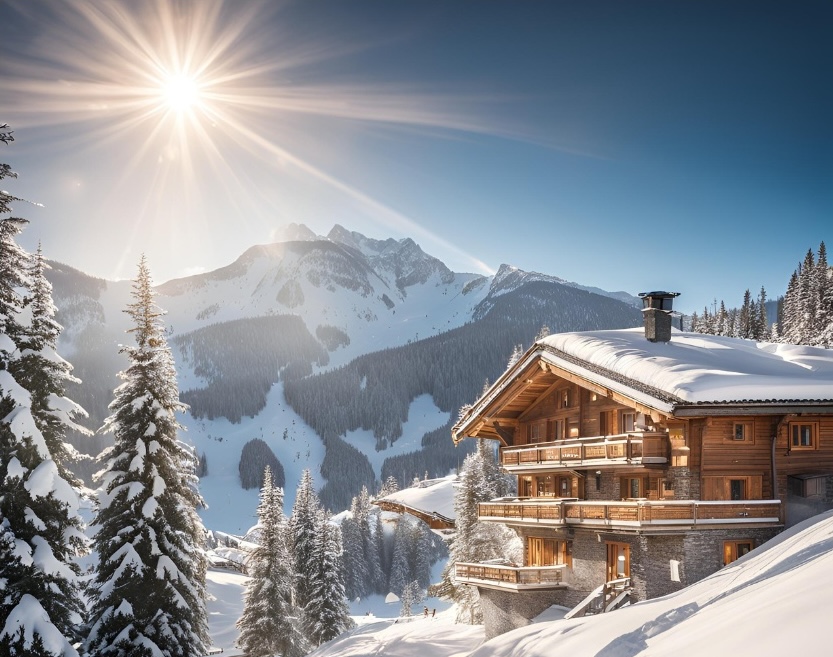 Wintersport in een chalet in Oostenrijk
